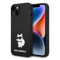 Silikónové puzdro Karl Lagerfeld na Apple iPhone 14 Plus KLHMP14MSNCHBCK Magsafe Silicone NFT Ch