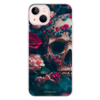 Odolné silikónové puzdro iSaprio - Skull in Roses - iPhone 13