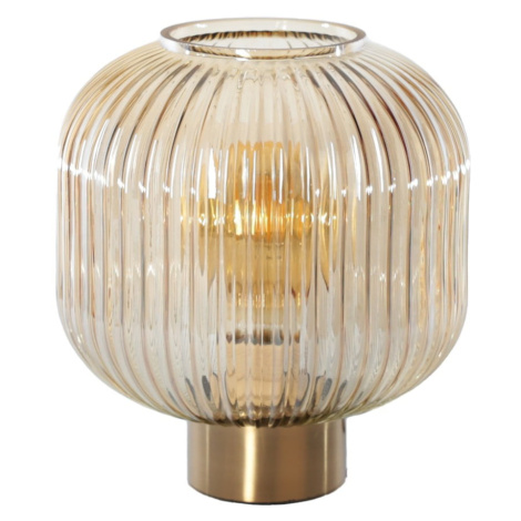 Hnedá stolová lampa SULION Garbo, výška 23,5 cm