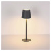 LED dobíjacia stolová lampa Vannie, čierna, výška 36 cm, CCT