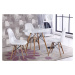 Okrúhly škandinávsky stôl bielej farby, 80 cm