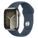 APPLE WATCH SERIES 9 GPS + CELLULAR 41MM SILVER STAINLESS STEEL CASE STORM BLUE SPORTB-M/L,MRJ33