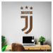 Drevené logo futbalového klubu - Juventus, Orech