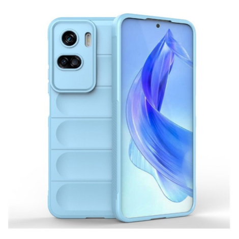 Huawei Honor 90 Lite, silikónové puzdro, stredne odolné proti nárazu, 3D vzor, svetlomodré