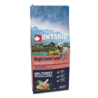 Krmivo Ontario Large Weight Control Turkey & Potatoes 12kg