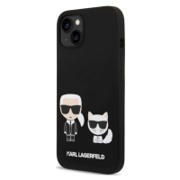 Silikónové puzdro Karl Lagerfeld na Apple iPhone 14 KLHMP14SSSKCK Liquid Silicone Karl and Choup