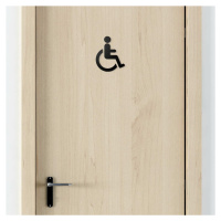 Označenie dverí z dreva - Zdravotne postihnutý, Čierna