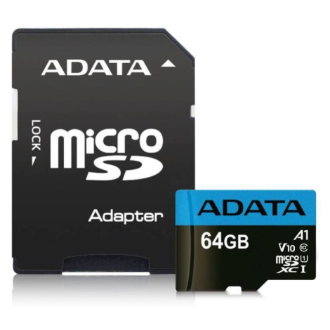 Karta ADATA MicroSDXC 64GB Premier UHS-I Class 10 + SD adaptér