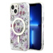 Kryt Guess iPhone 14 6.1" transparent hardcase Flower MagSafe (GUHMP14SHCFWST)