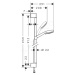 HANSGROHE - Crometta 100 Sprchová súprava Multi, 3 prúdy, sprchová tyč 900 mm, biela/chróm 26656