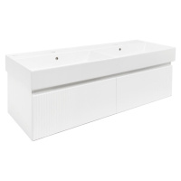 Kúpeľňová skrinka s umývadlom SAT Evolution 118x30x44,8 cm biela matná SATEVO120WMU2