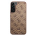 Plastové puzdro Guess na Samsung Galaxy S23+ 5G S916 GUHCS23MG4GFBR 4G Metal Gold Logo hnedé