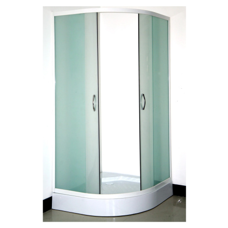 Sanotechnik Sprchový kút s vaničkou M90-TM4080W, štvrťkruh, 80 x 80 x 192 cm