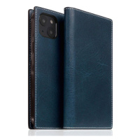 SLG Design puzdro D7 Italian Wax Leather pre iPhone 14 Plus - Blue