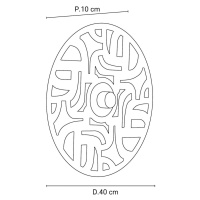 MARKET SET Labyrinthe svetlo, Ø 40 cm mosadzná