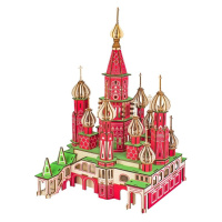 Woodcraft Drevené 3D puzzle Chrám Vasila Blaženého farebný