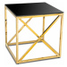 Odkladací stolík Nelja 55 cm čierny/zlatý
