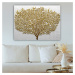Obraz Strom 70x100 cm zlatý
