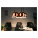 LuxD 21373 Dizajnová závesná lampa Briella- zlatoružová závesné svietidlo