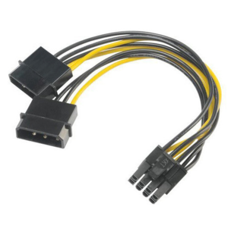 Akasa redukcia 4pin Molex na 8pin PCIe, 15cm