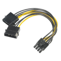 Akasa redukcia 4pin Molex na 8pin PCIe, 15cm