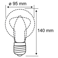 Paulmann LED globe žiarovka E27 7 W dim to warm