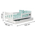 HL Detská posteľ so zábranou 80x160 Marinella - biela