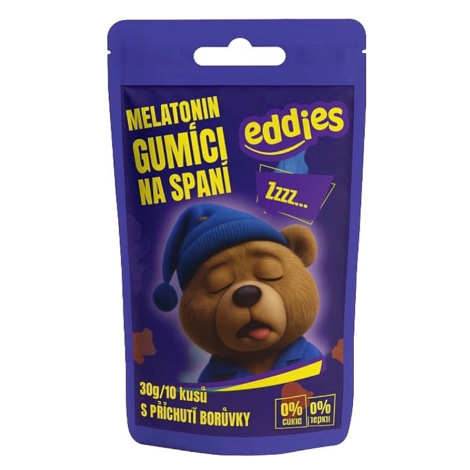 EDDIES Gumídci na spánok s melatonínom cestovné balenie 10 kusov