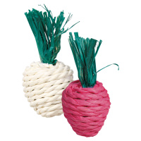 TRIXIE Set of straw toys sada slamených reďkoviek pre hlodavce 8cm, 2ks