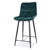 Sconto Barová stolička CHAC 4 zelená/čierna