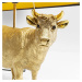 KARE Cow Gold stolová lampa s ľanovým tienidlom