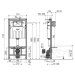 ALCADRAIN Sádromodul - predstenový inštalačný systém s bielym tlačidlom M1710 + WC CERSANIT CLEA