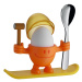Žlto-oranžový stojan na vajíčko s lyžičkou WMF Cromargan® Mc Egg