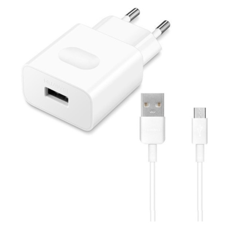 Sieťový nabíjací adaptér, 18 W, zásuvka USB, s káblom microUSB, rýchle nabíjanie, Huawei AP32, b