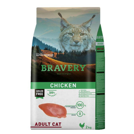 Bravery Cat Adult Chicken - 2x7kg