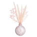 CONFETTI mini sklenená váza s guľou, ružová Ø 10cm