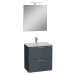 Kúpeľňová zostava s umývadlom, zrkadlom a osvetlením VitrA Mia 59x61x39,5 cm antracitový lesk MI