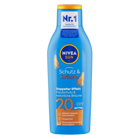 NIVEA Sun Mlieko na opaľovanie podporujúce zhnednutie OF 20 200 ml
