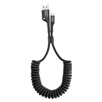 Nabíjací a dátový kábel USB, USB Type-C, 100 cm, 2000 mA, špirálový kábel, Baseus Fish Eye Sprin