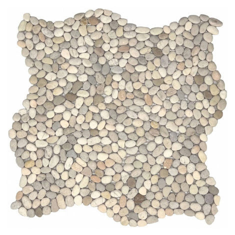 Kamenná mozaika Mosavit Mini pebbles blanco 30x30 cm mat PEBBLEBL