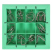 Súprava 10 kovových hlavolamov - Zelená ALBI