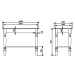 SAPHO - CIMBURA umývadlový stolík 100x50x75cm, starobiela CIM150