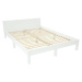 Biela dvojlôžková posteľ z bukového dreva s roštom 140x200 cm Dabi - Ragaba