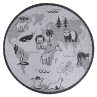 Sivý okrúhly koberec ø 120 cm Animal World – Hanse Home