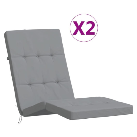 vidaXL PoduĹˇky na terasovĂ© stoliÄŤky 2 ks sivĂ© oxfordskĂˇ lĂˇtka