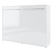 Sconto Sklápacia posteľ CONCEPT PRO CP-04 biela vysoký lesk, 140x200 cm, horizontálna