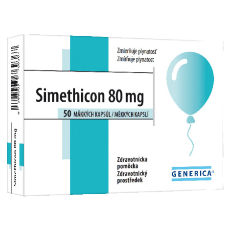 GENERICA Simethicon 80 mg, 50 kapsúl