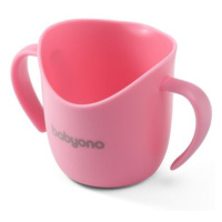 BABYONO Hrnček ergonomický s uškami 120 ml ružový 6m+