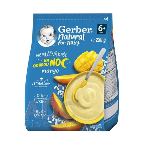 Gerber Natural Nemliečna KAŠA Dobrú noc Mango