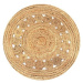 Kusový koberec z juty zo splietaným dizajnom 90 cm okrúhly